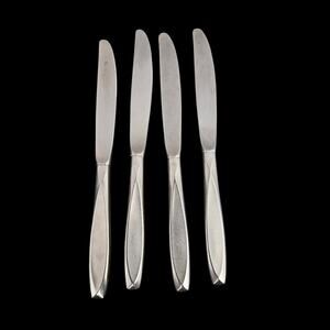 Vintage Insico Stainless Steel Dinner Knives Set 4 USA Flatware